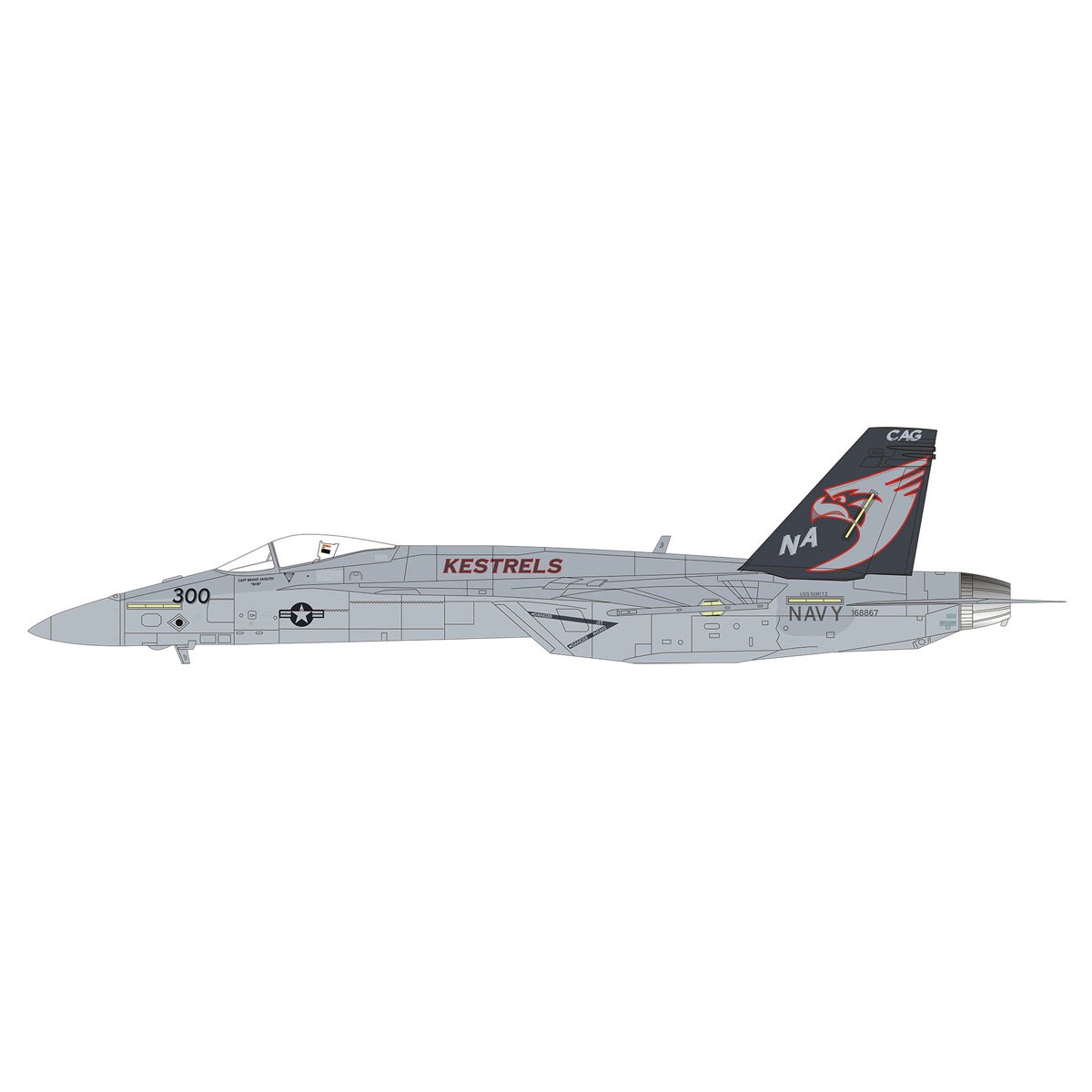 Platz US Navy F/A-18E Super Hornet VFA-137 2025 Kestrels 2025 (Plastic model) gambar 2