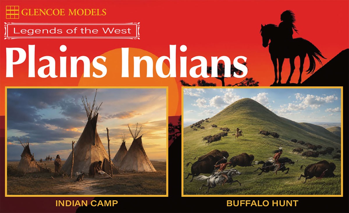 Glencoe Models Legends of the West Plains Indians Indian Camp, Buffalo Hunt (Plastic model) Bild 2