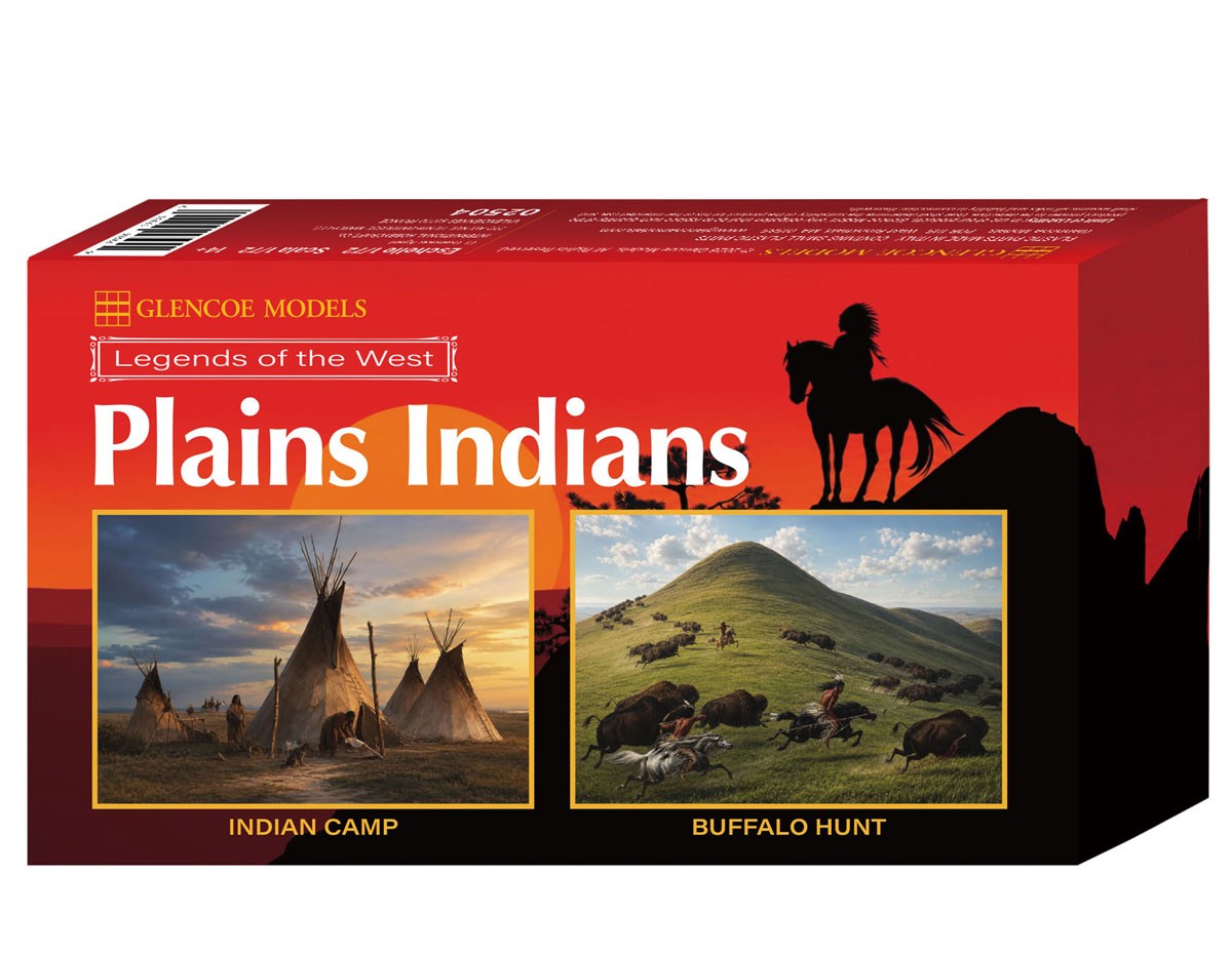 Glencoe Models Legends of the West Plains Indians Indian Camp, Buffalo Hunt (Plastic model) Bild 3