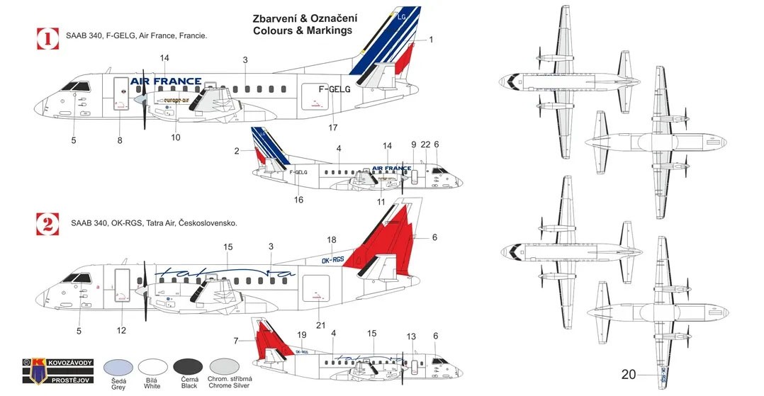 KP Models SAAB 340 (Air France/Tatra Air) (Plastic model) image 3