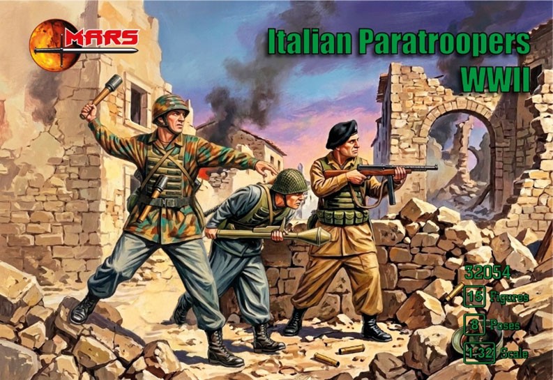 Mars Figures WWII Italian Paratroopers (15 Figures / 8 Poses) (Plastic model) imagen 2