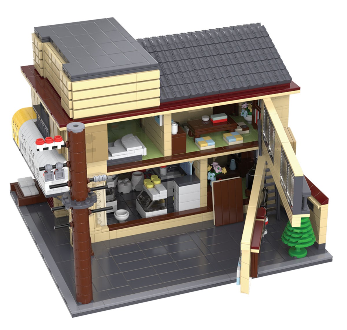 Doyusha [Initial D] Fujiwara Tofu Shop (Store) Extra Large (Block Toy) hình ảnh 4