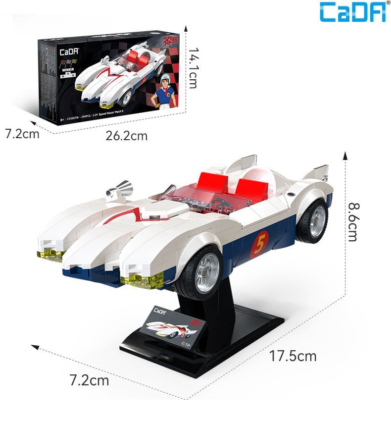 Doyusha [Speed Racer]Block Kit Mach 5 White (Block Toy) รูปภาพ 6