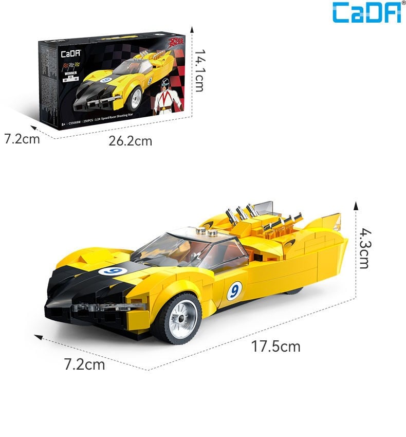 Doyusha [Speed Racer]Block Kit Shooting Star Yellow (Block Toy) รูปภาพ 5
