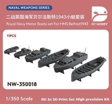 DY Hobby Royal Navy Motor Boats Set for HMS Belfast1943 (Set of 11) (Plastic model) 图片 1