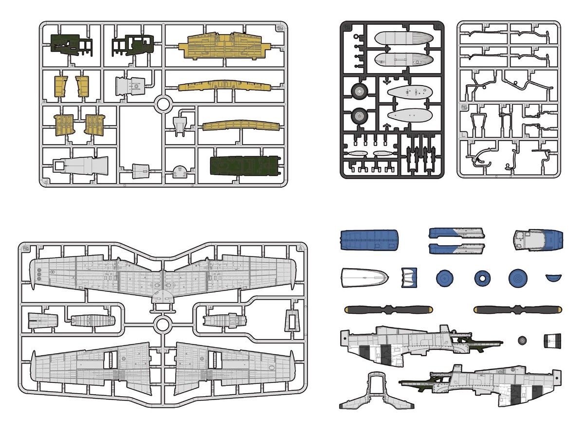 Border Model North American P-51D Mustang `Blue Nose` Fullinterior (Prepaint) รูปภาพ 4
