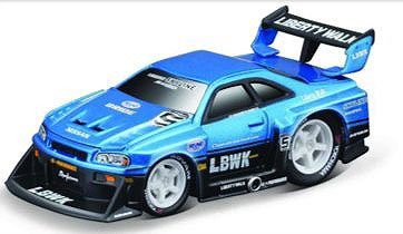 Maisto MM Liberty Walk 1999 Skyline GT-R R34 Blue / Black (Diecast Car) gambar 2
