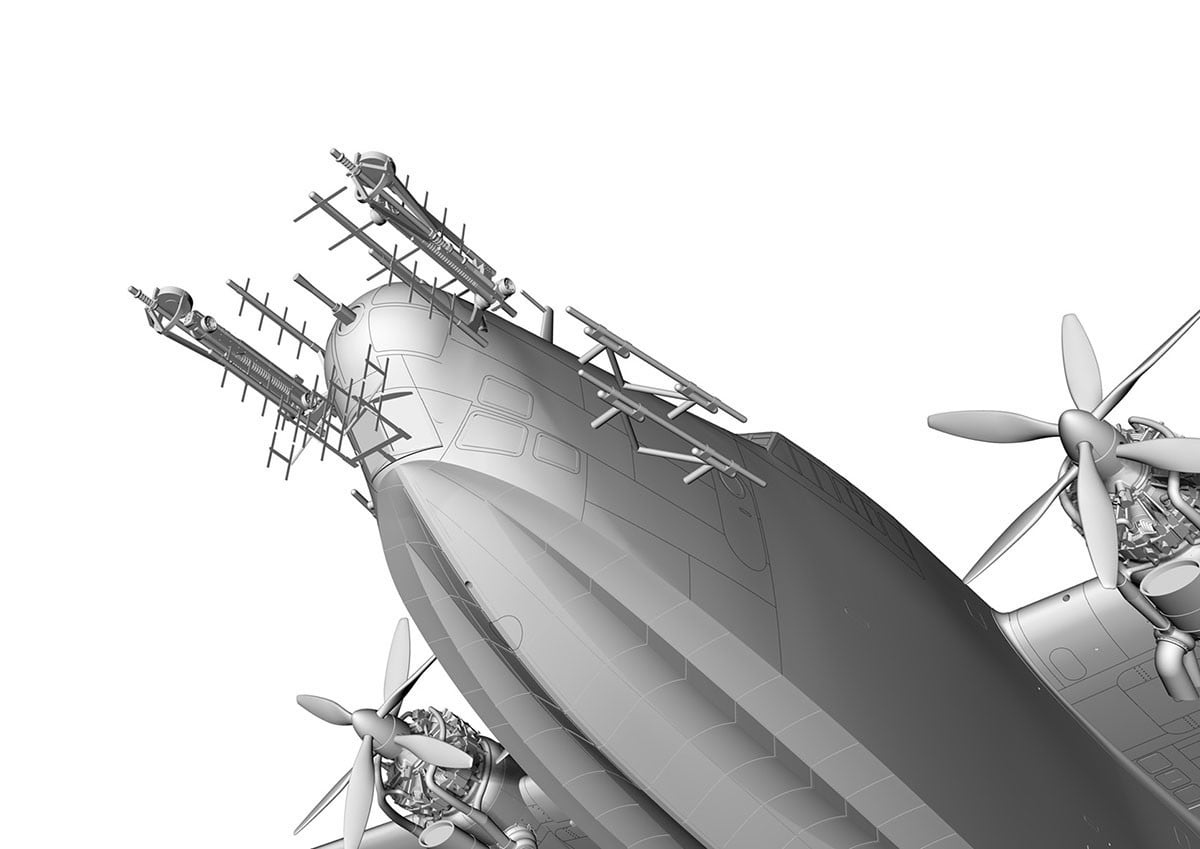 Hasegawa `Godzilla Minus Zero` Kawanishi H8K2 Type 2 Large Flying Boat (Kai) (Plastic model) รูปภาพ 3