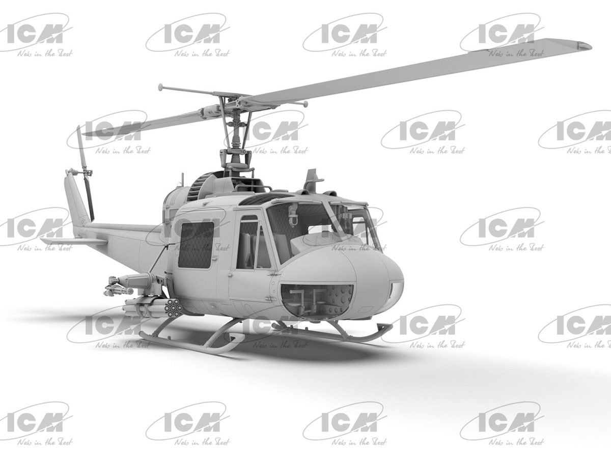 ICM UH-1C Huey Gunship US Attack Helicopter (Plastic model) Bild 8