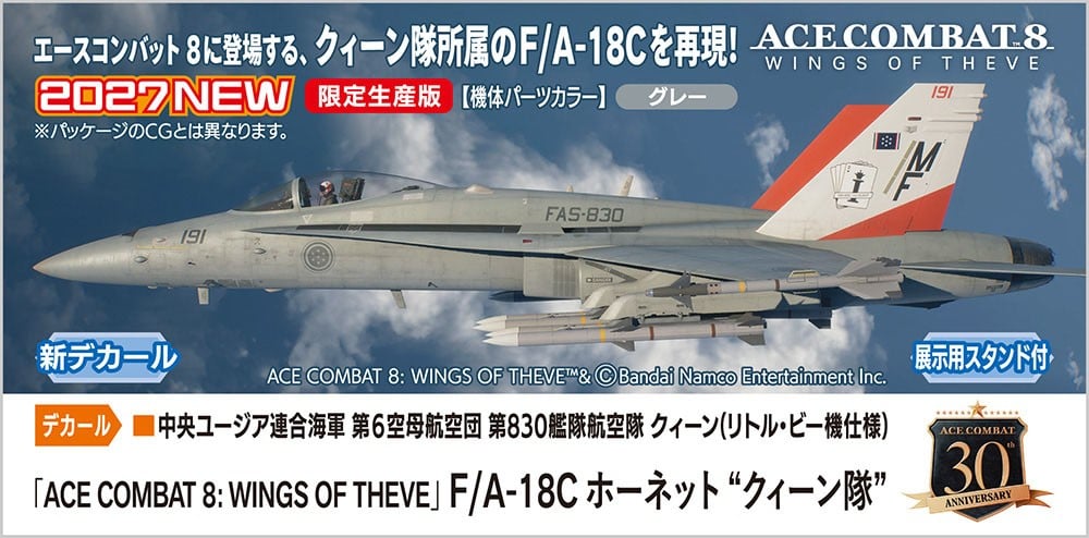 Hasegawa `ACE COMBAT 8: WINGS OF THEVE` F/A-18C Super Hornet `Queen` (Plastic model) image 3
