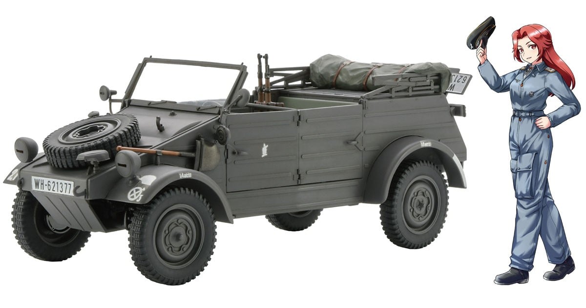 Hasegawa Pkw.K1 Kubelwagen Type 82 Early Type `Siranagi Mikumo` w/Figure (Plastic model) image 3
