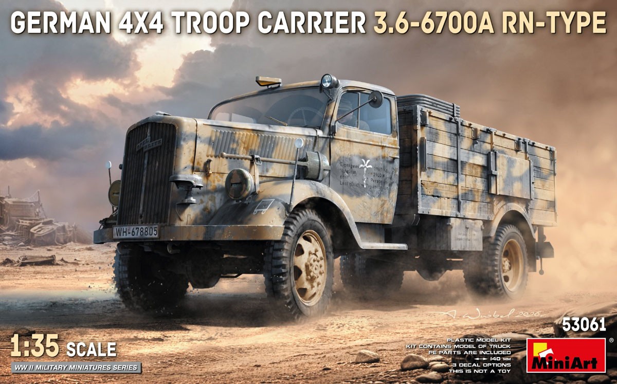 Mini Art German 4x4 Troop Carrier 3.6-6700A RN-Type (Plastic model) image 2