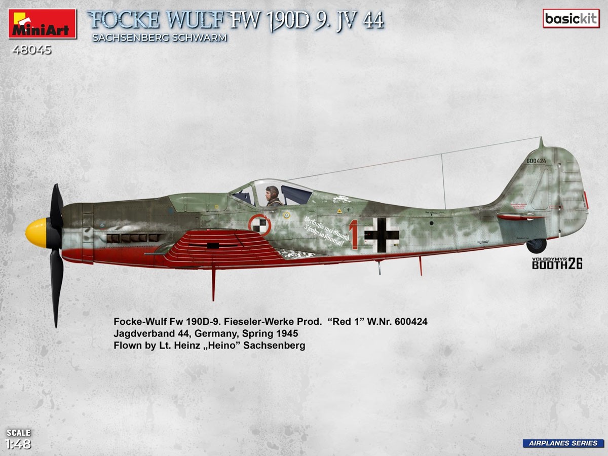 Mini Art フォッケウルフ Fw190D-9 JV44 ザクセンベルク・シュワルム ベーシックキット (プラモデル) 画像 6