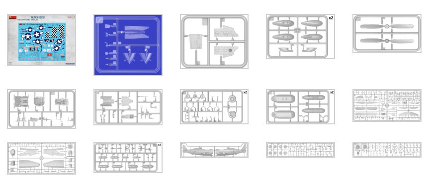 Mini Art P-47D-22RE サンダーボルト ダックスフォード・イーグルス ベーシックキット (プラモデル) 画像 3