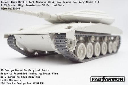 FAB Scale Workable Track Set for IDF Main Battle Tank Merkava Mk.4 (for Meng) (Plastic model) gambar 2
