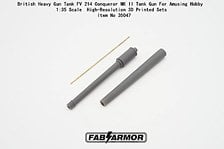 FAB Scale Gun Barrel for British FV214 Conqueror Mk.II Heavy Tank (for Amusing Hobby) (Plastic model)