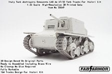 FAB Scale Workable Track Set for Italian Army Semovente L40 da 47/32 Tank Destroyer (for Italeri) (Plastic model) gambar 1