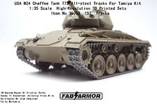 FAB Scale T72 Steel Type Workable Track Set for US Military M24 Chaffee (for Tamiya) (Plastic model)