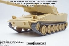 FAB Scale Workable Track Set for US military M8 AGS (Armored Gun System) (for Panda Hobby) (Plastic model)