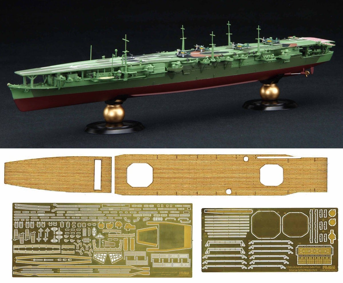 Fujimi IJN Aircraft Carrier Zuiho 1944 Full Hull Model Special Version (w/Photo-Etched Part, Wood Deck Seal) gambar 2