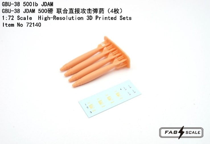 FAB Scale GBU-38 500lb JDAM (Set of 4) (Plastic model) รูปภาพ 2