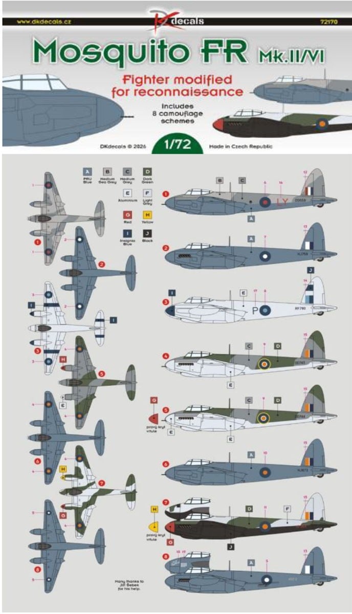 DK Decals Mosquito FR Mk.II/VI รูปภาพ 2