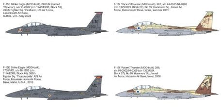 Mark I Models F-15E/I in USAF and IAF Decal (for Revell) image 2