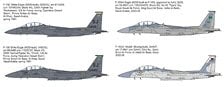 Mark I Models F-15E/SA/QA in USAF, RSAF, QEAF Decal (for Revell)