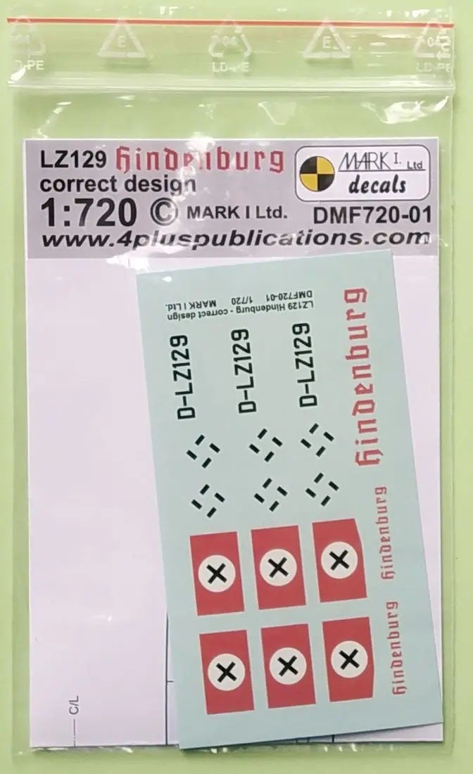 Mark I Models Zeppelin LZ129 `Hindenburg` Decal (for Revell) image 2