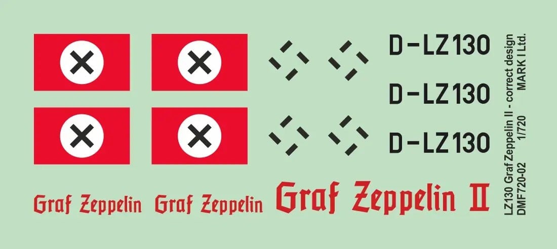 Mark I Models Zeppelin LZ130 `Graf Zeppelin II` Decal (for Revell) image 3
