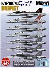 DXM Decals 미 해병대/해군 F/A-18C/D VMFA-232 & VFA-204