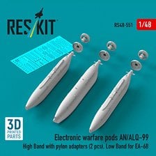 Reskit Electronic warfare pods AN/ALQ-99 High Band with pylon adapters (2 pices), Low Band for EA-6B Bild 1