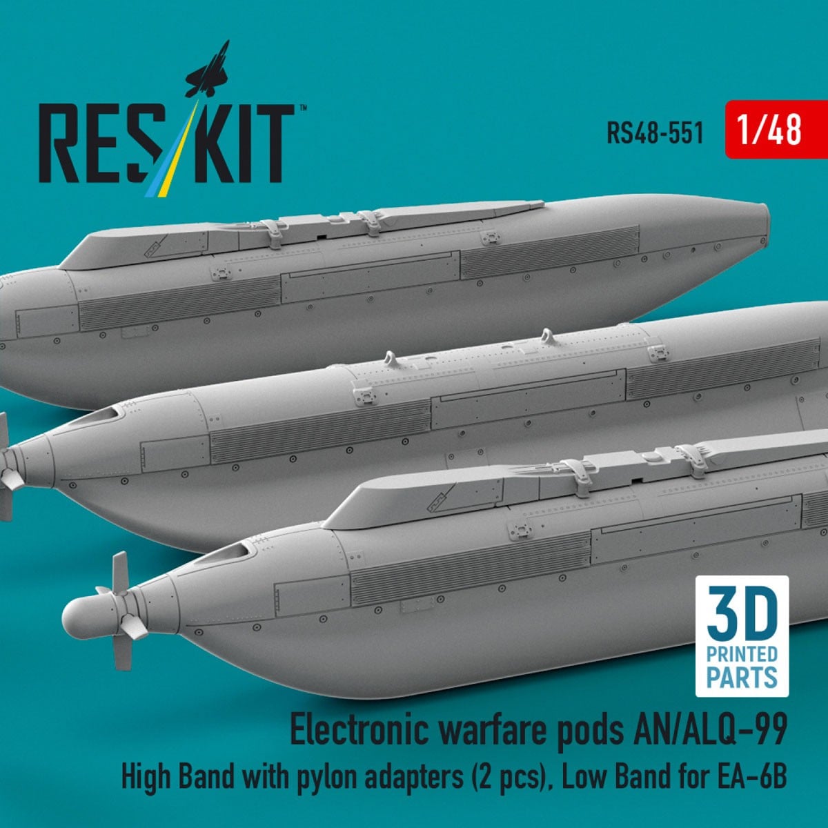 Reskit Electronic warfare pods AN/ALQ-99 High Band with pylon adapters (2 pices), Low Band for EA-6B Bild 4