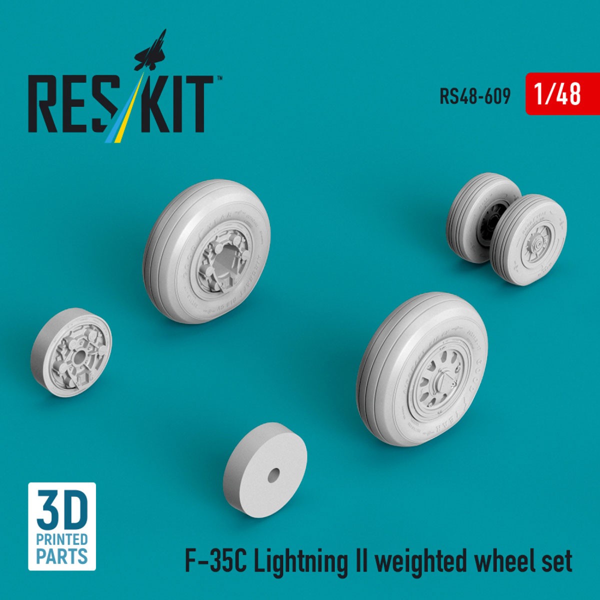 Reskit F-35C Lightning II weighted wheel set imagen 3