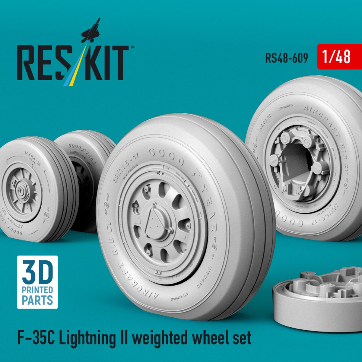 Reskit F-35C Lightning II weighted wheel set imagen 4