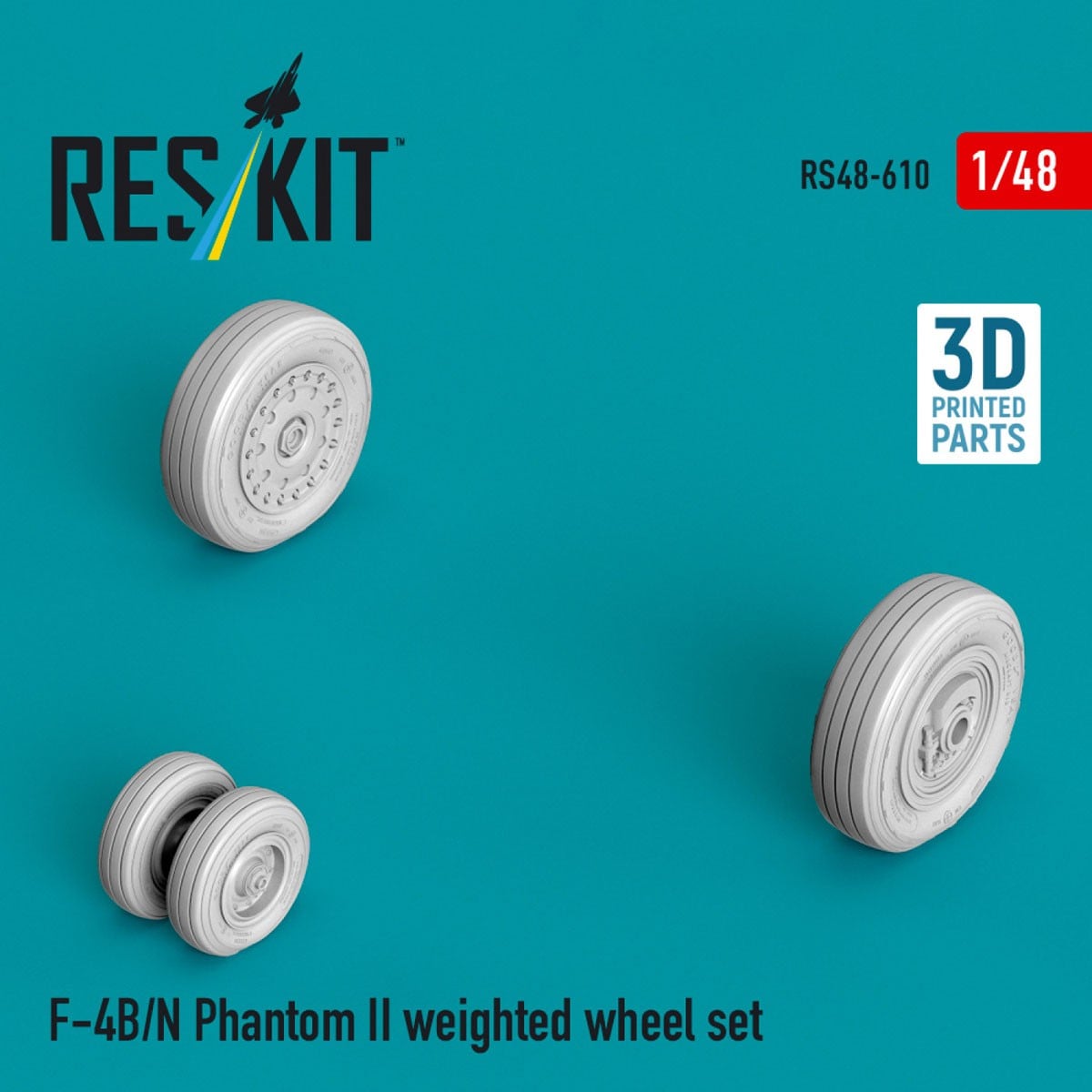Reskit F-4B/N Phantom II weighted wheel set imagen 2