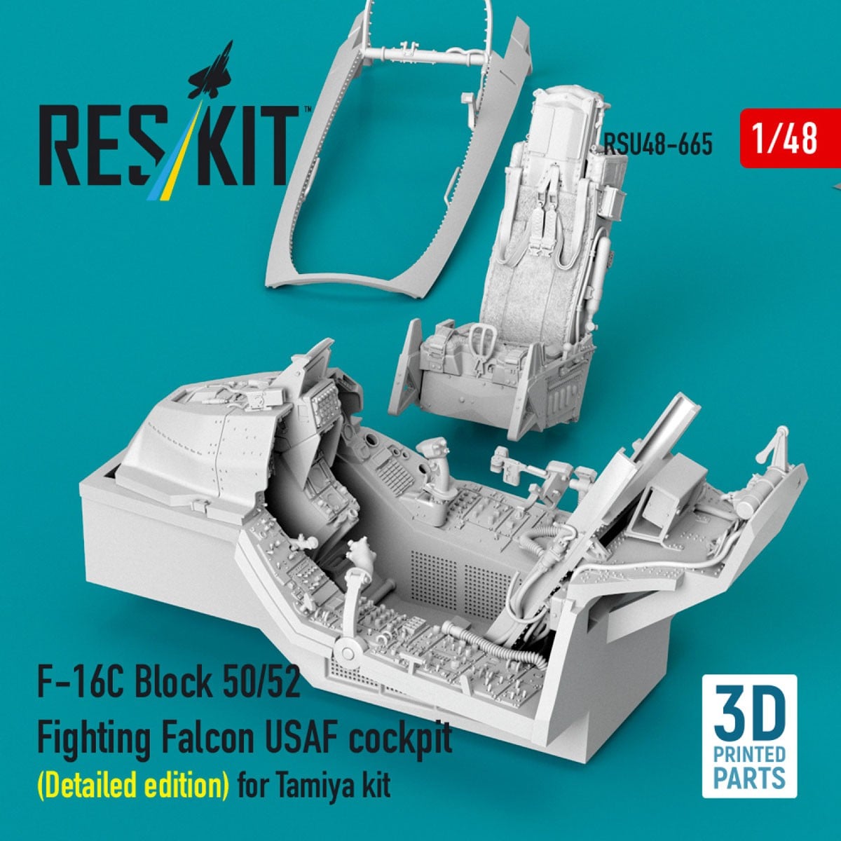 Reskit F-16C Block 50/52 Fighting Falcon USAF cockpit (Detailed edition) (for Tamiya) 图片 4