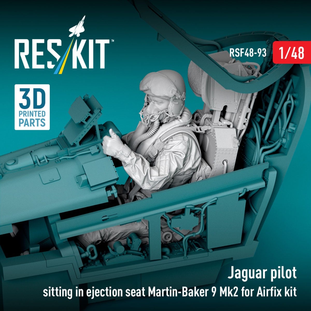 Reskit Jaguar pilot sitting in ejection seat Martin-Baker 9 Mk2 (for Airfix) 图片 4