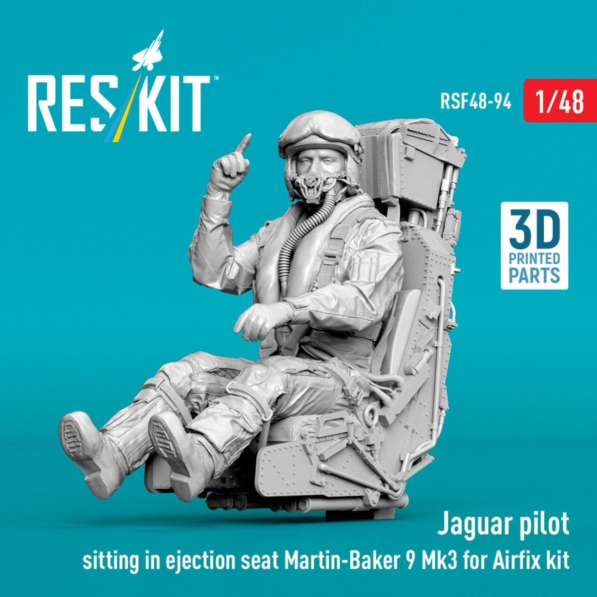 Reskit Jaguar pilot sitting in ejection seat Martin-Baker 9 Mk3 (for Airfix) 图片 4