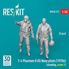 Reskit F-4 Phantom II US Navy pilots (1970s) (standing, scene 1) (2 pices)