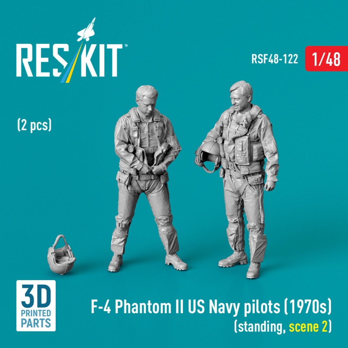 Reskit F-4 Phantom II US Navy pilots (1970s) (standing, scene 2) (2 pices) 图片 2