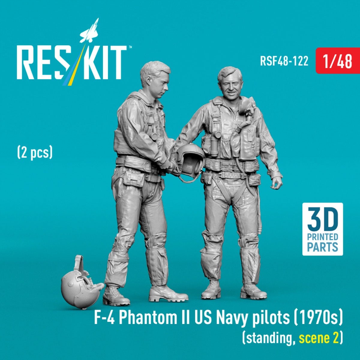 Reskit F-4 Phantom II US Navy pilots (1970s) (standing, scene 2) (2 pices) 图片 3