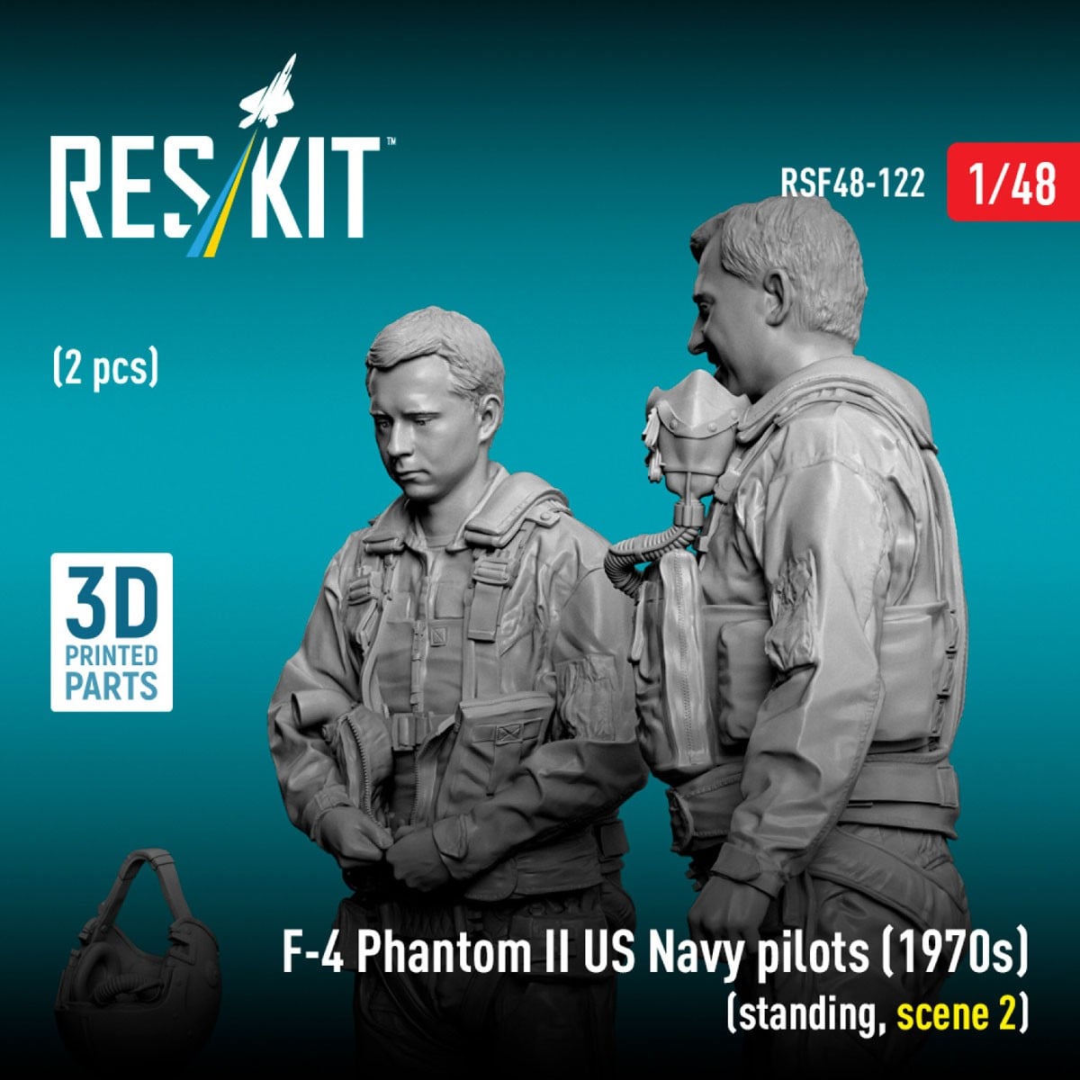 Reskit F-4 Phantom II US Navy pilots (1970s) (standing, scene 2) (2 pices) 图片 4