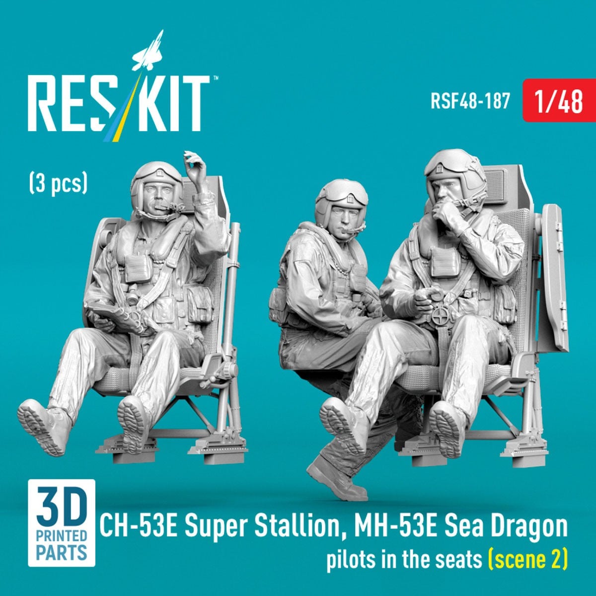Reskit CH-53E Super Stallion, MH-53E Sea Dragon pilots in the seats (3 pices) (scene 2) 图片 3