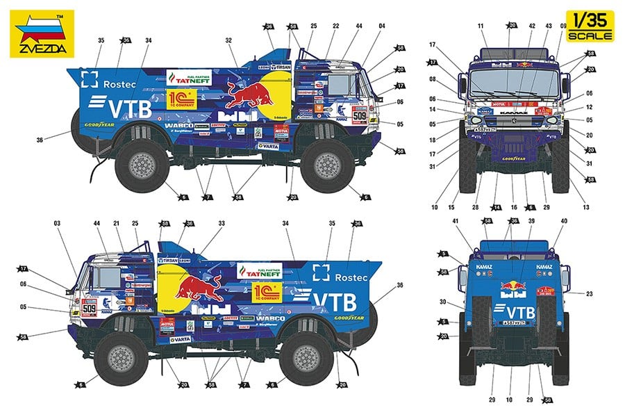 Zvezda KAMAZ 43509 Rally `KAMAZ-master` 画像 5