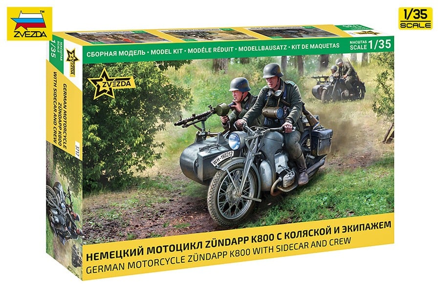 Zvezda Zundapp K800 w/SIDECAR 图片 4