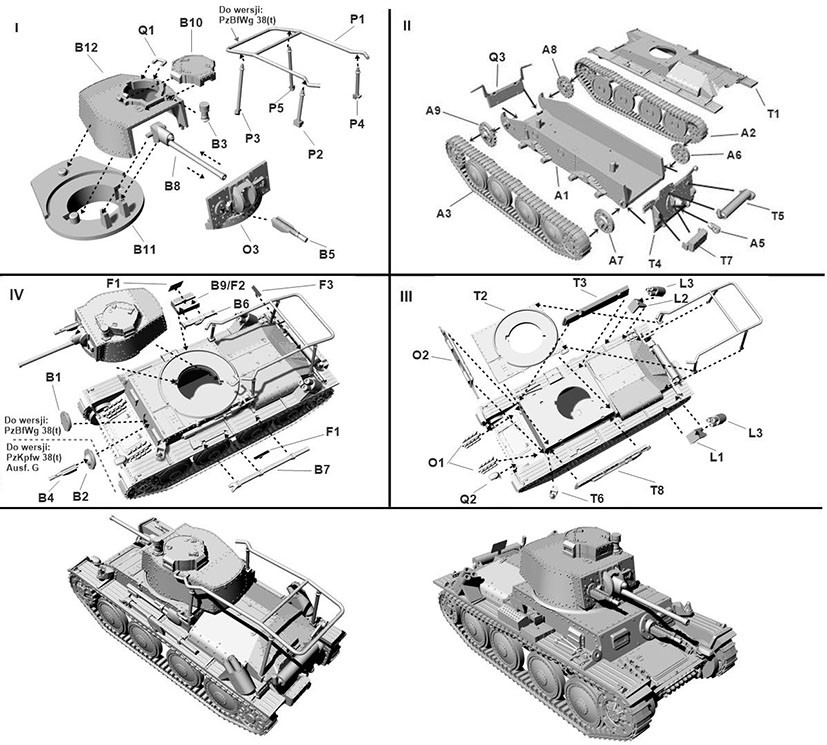 FTF German light Tank Pz.Kpfw.38(t) Ausf.G or Panzerbefehlswagen (Pz.BfWg) 38(t) Ausf.G 画像 7