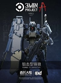 SHEIK MAINLAND 3 min project Series FENRIR Sniper Type 1/18 Scale Plastic Model Kit (Blue)