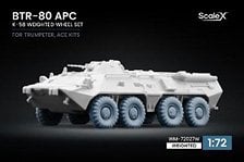 Scale X BTR-80 APC K-58 웨이티드 휠 세트 (9개 세트) (Trumpeter/ACE용)