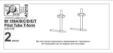 MiniWorld Bf 109A/B/C/D/E/T Pitot Tube T-form (2 pieces)